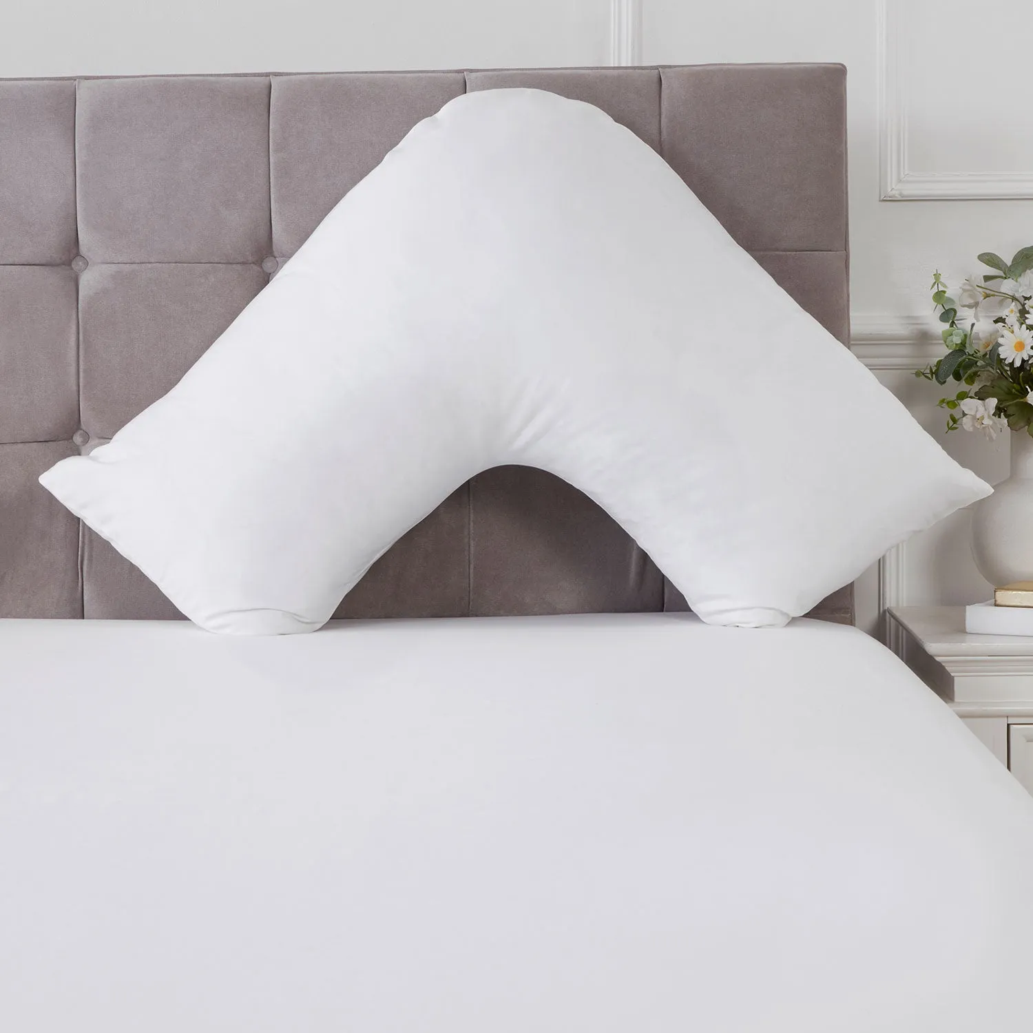 100% Cotton 180TC White V Shape Pillowcase