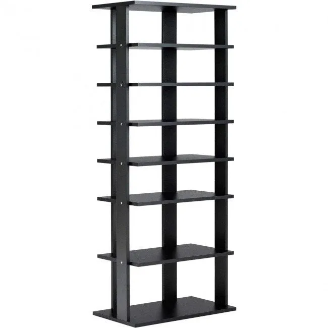 7-Tier Dual 14 Pair Shoe Rack Free Standing Concise Shelves Storage