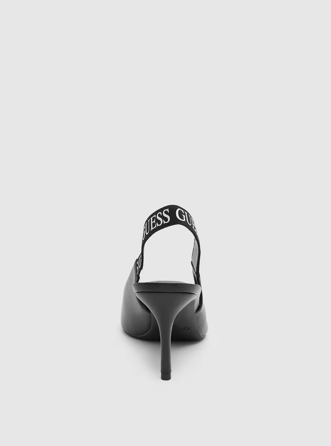 Black Marsey Sling Back Heels