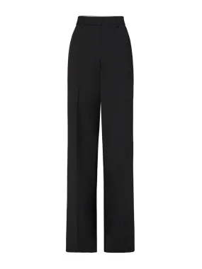 Black relaxed tailored trousers