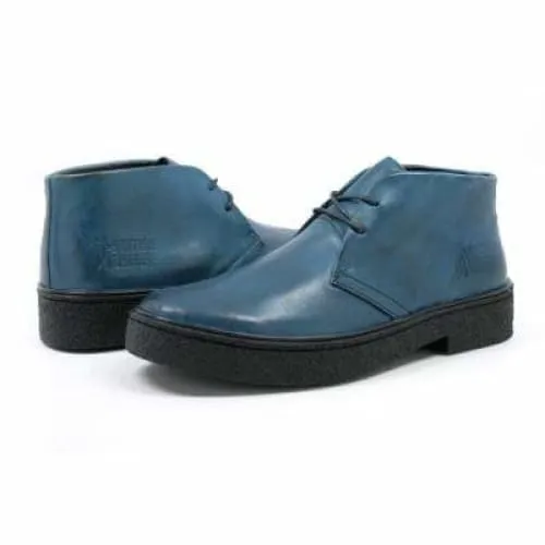 British Walkers Playboy Men's Steel Blue Leather