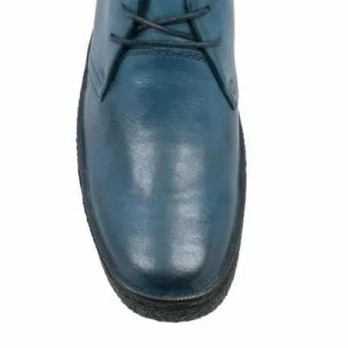 British Walkers Playboy Men's Steel Blue Leather