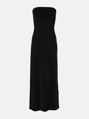 Cate strapless twist-front stretch-jersey midi dress