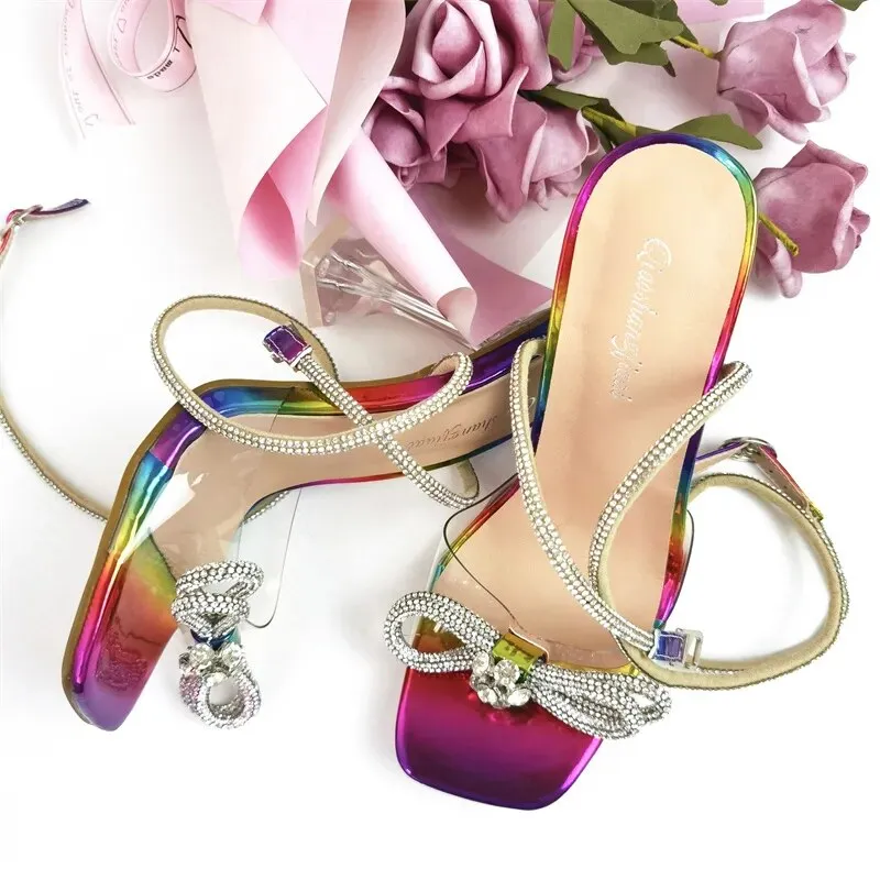 Crystal Shiny Bow Rhinestone Heels