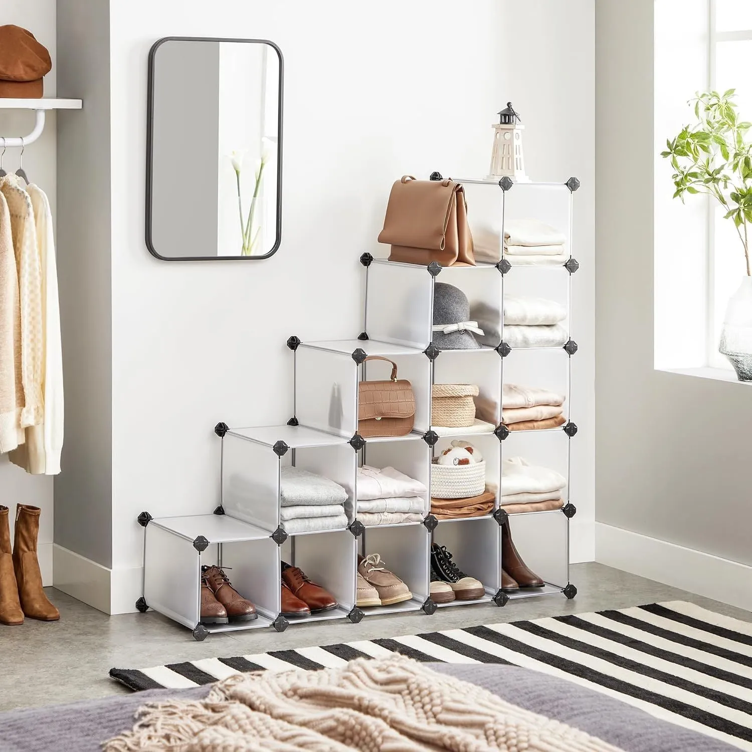 Customizable 15-Slot Storage Shelf, Sturdy, Expandable - SONGMICS