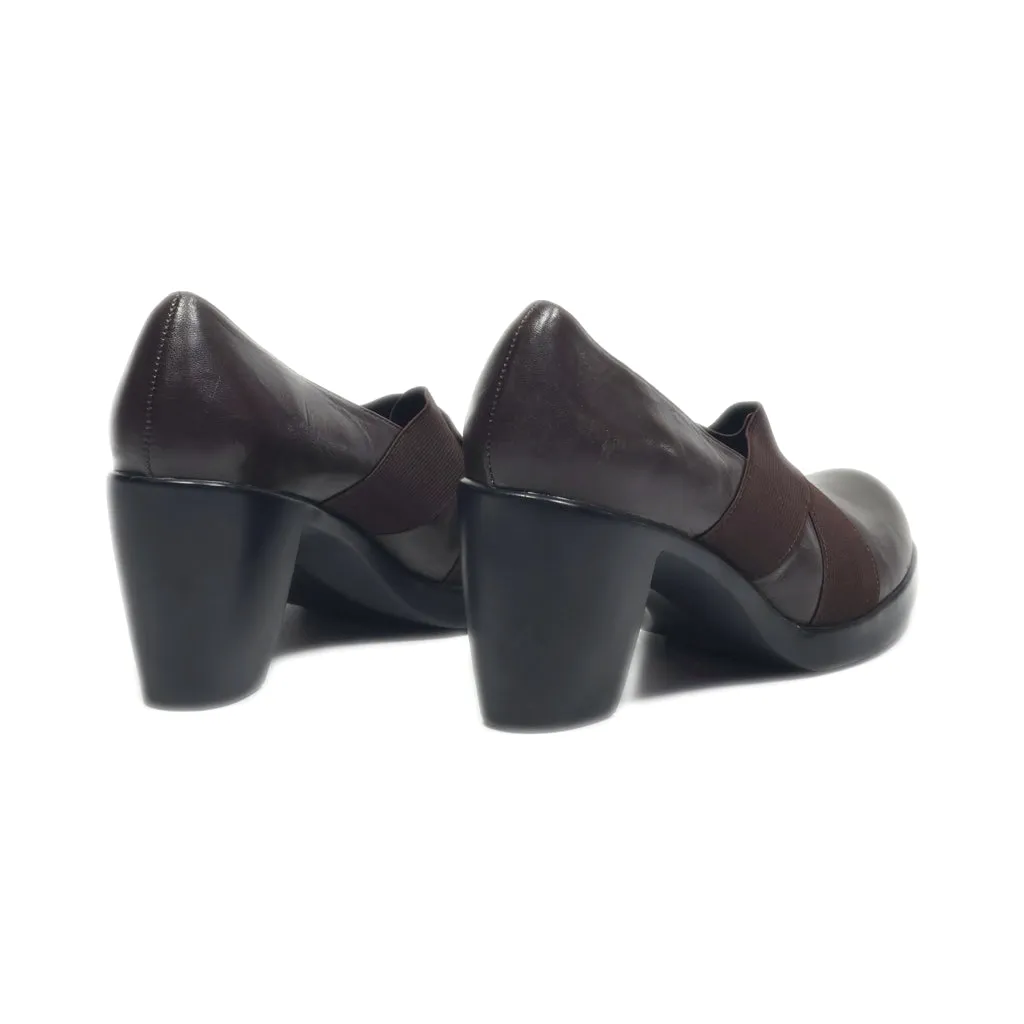 Dansko Mid-Heel Shoes Leather Brown Colour For Women