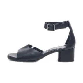 Ecco Mid-Heel Sandals Leather Black Colour For Women