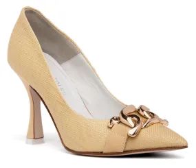 Fiorenza Beige Leather Pump