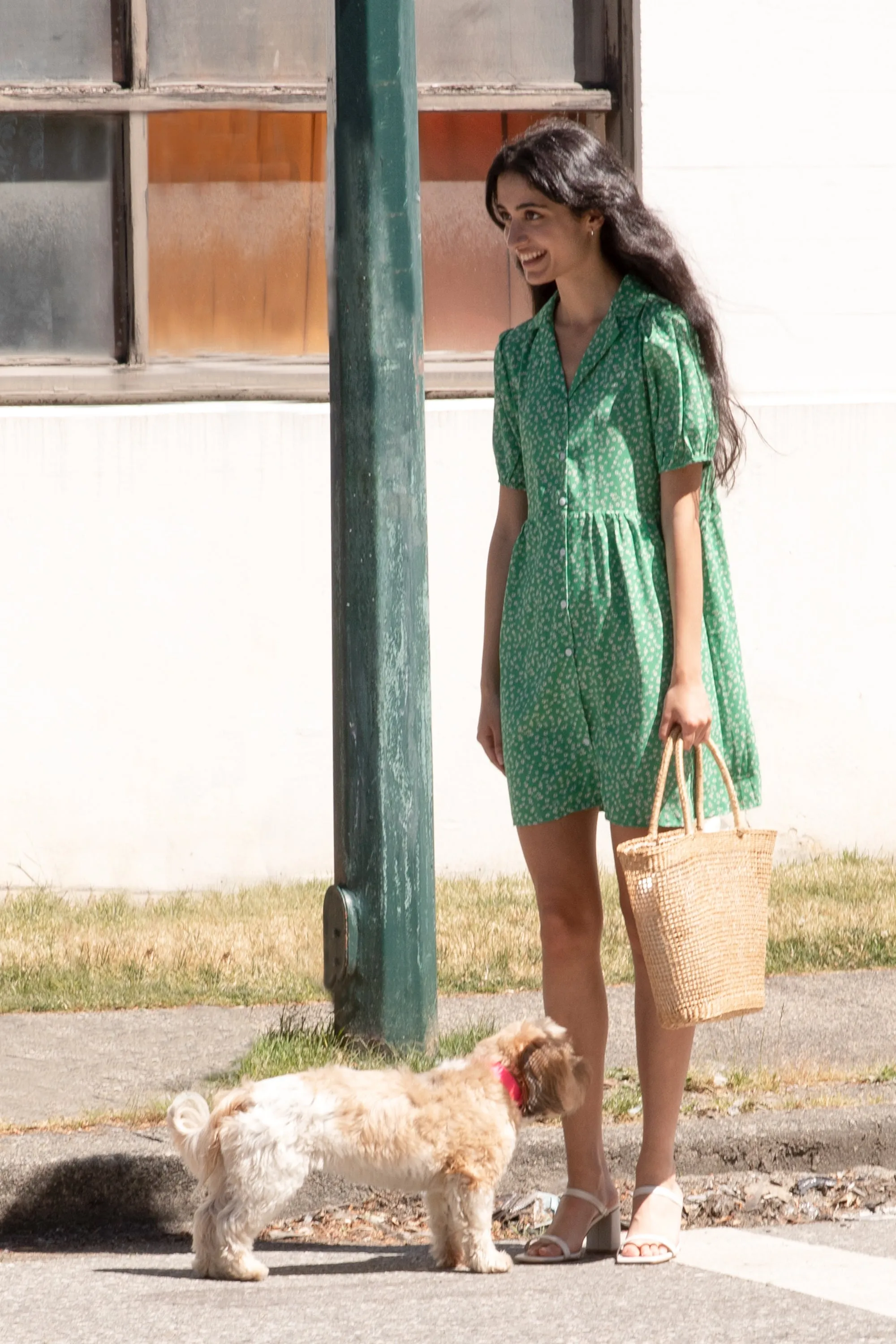 FLORAL BUTTON FRONT DRESS