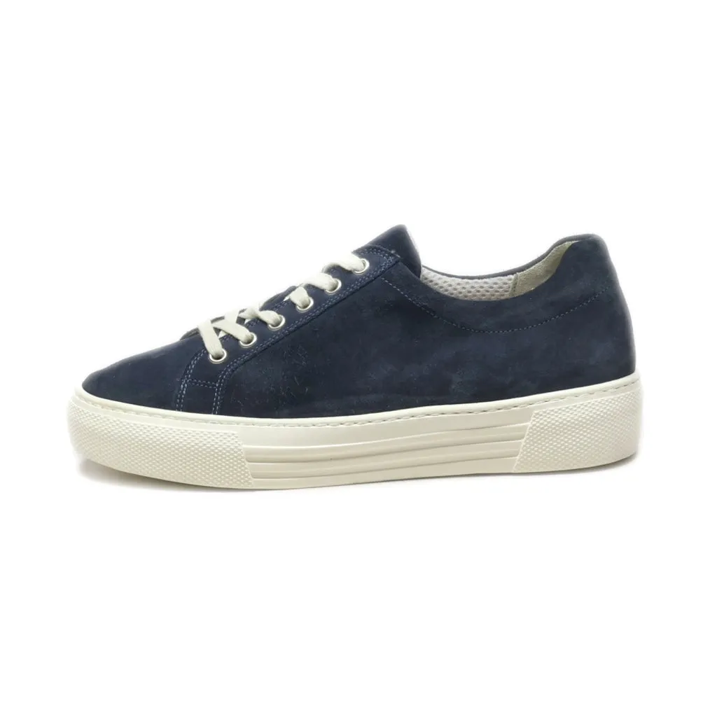 Gabor Platform Shoes Suede Blue Colour For Women