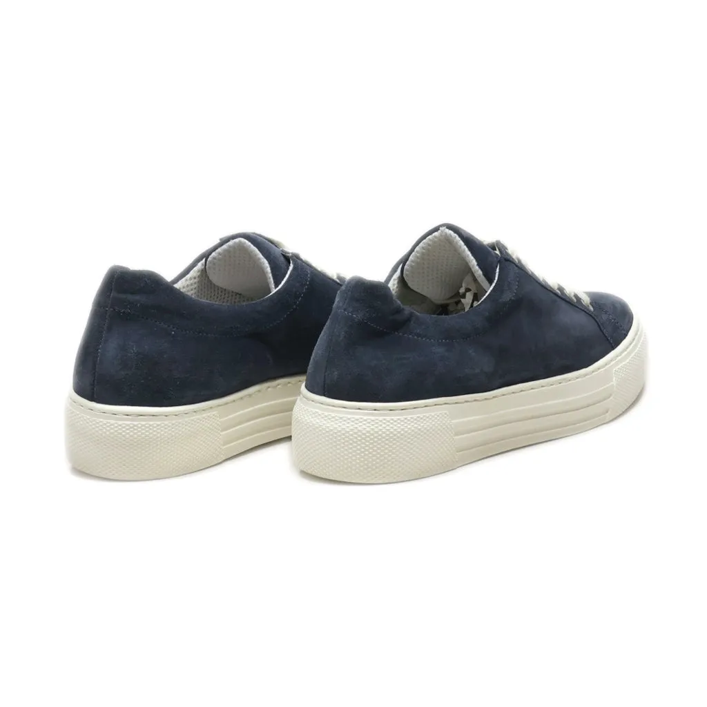 Gabor Platform Shoes Suede Blue Colour For Women