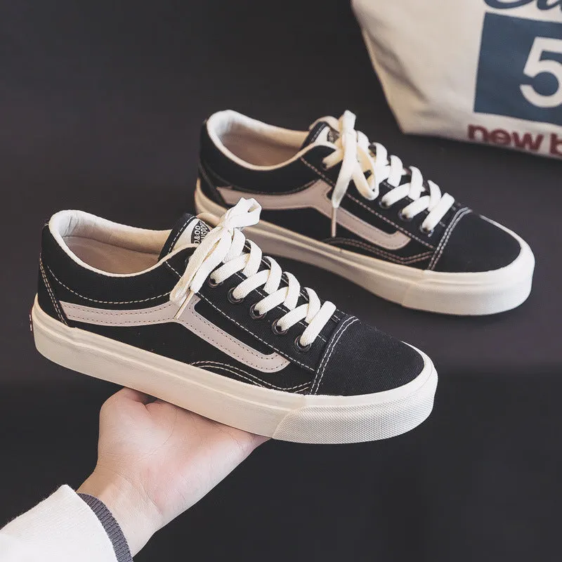 Graceful Classy Versatile Women's Black Fleece-lined Canvas Shoes