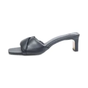 H&M Mid-Heel Shoes Leather Black Colour For Women