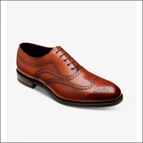 Loake Castlegate Seared Mahogany premium Calf Leather brogue F Fit-