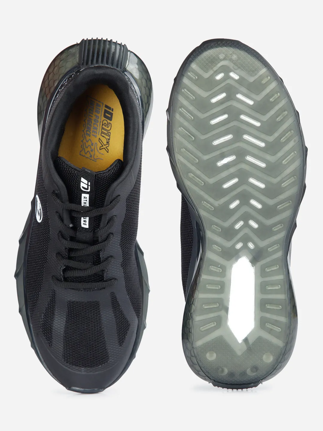 Men's Black Lace Up Sneaker (ID7514)