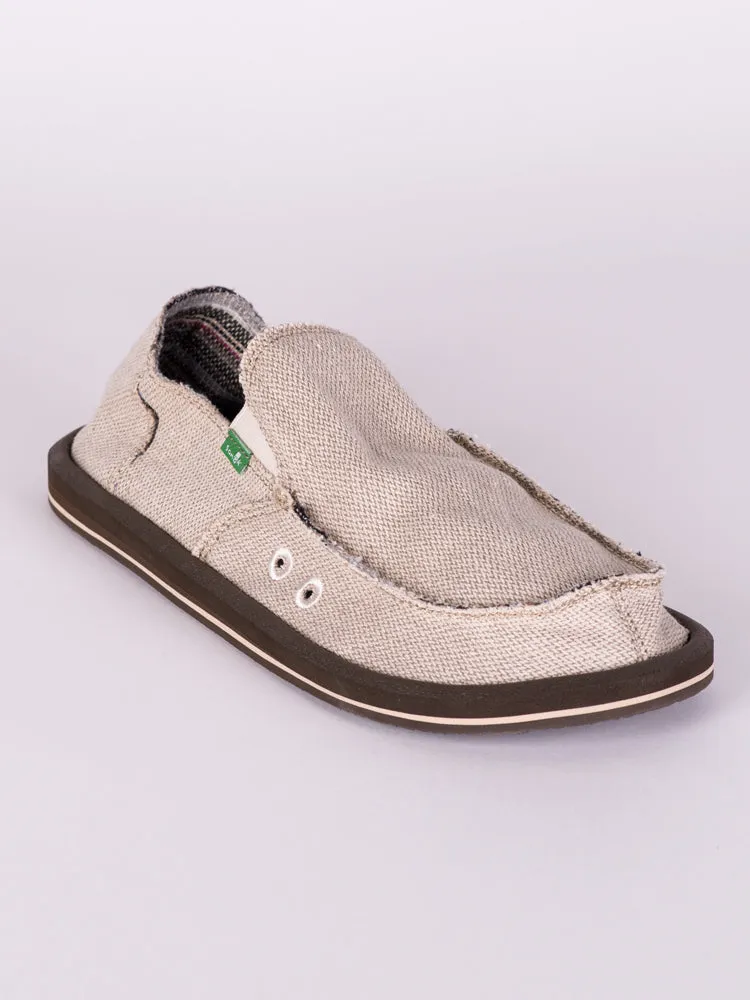 MENS HEMP NATURAL SLIP-ONS- CLEARANCE