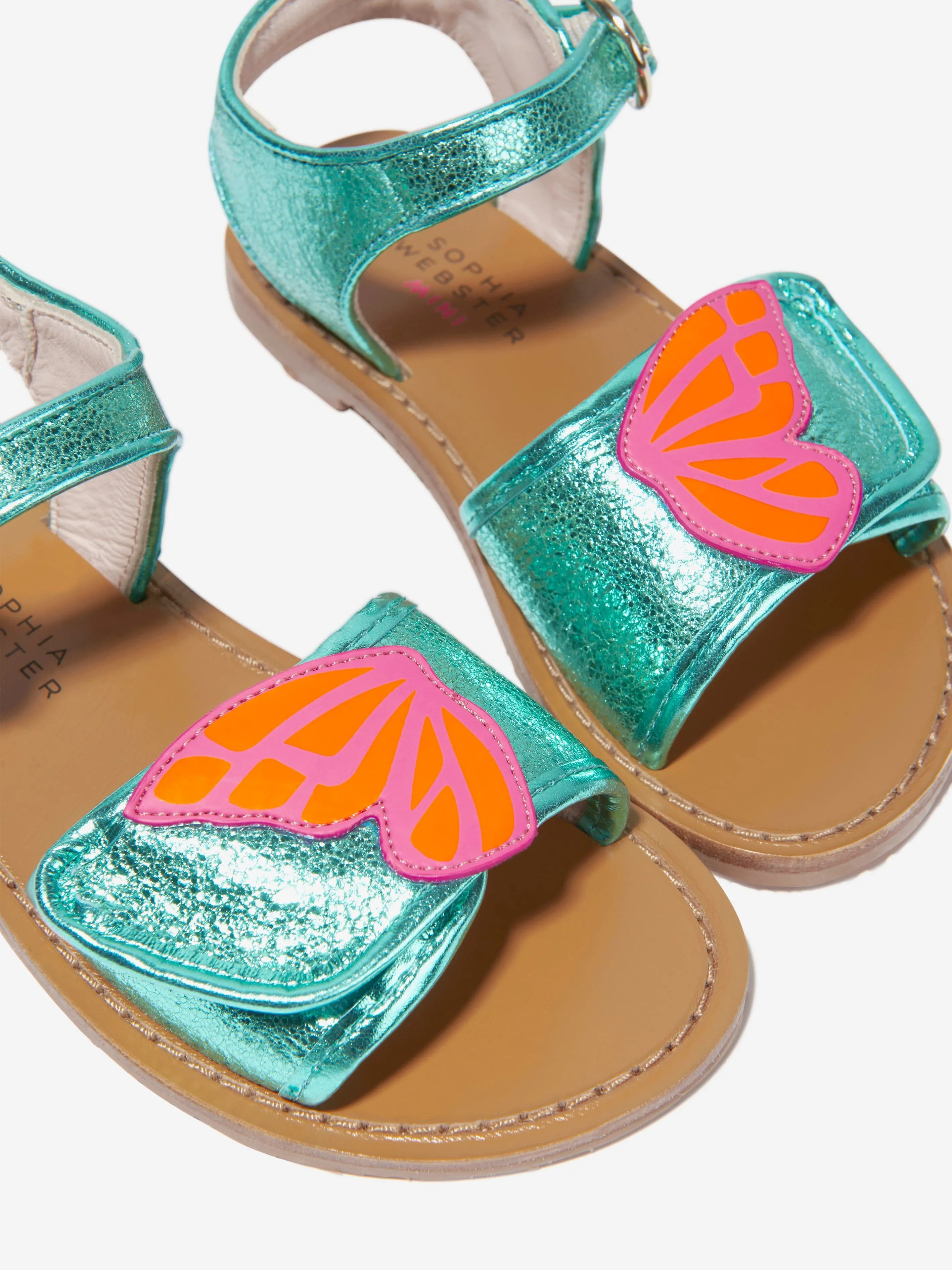 Sophia Webster Girls Leather Butterfly Sandals