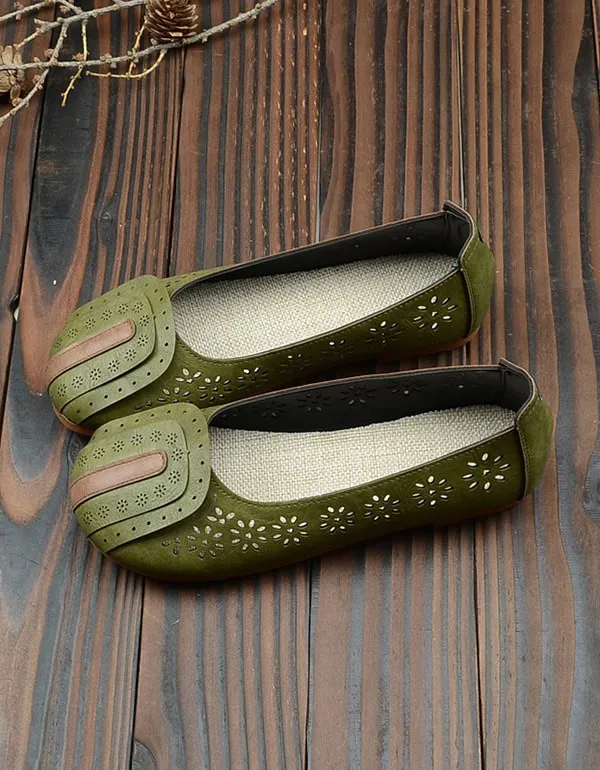 Summer Simple Breathable Retro Flat Shoes