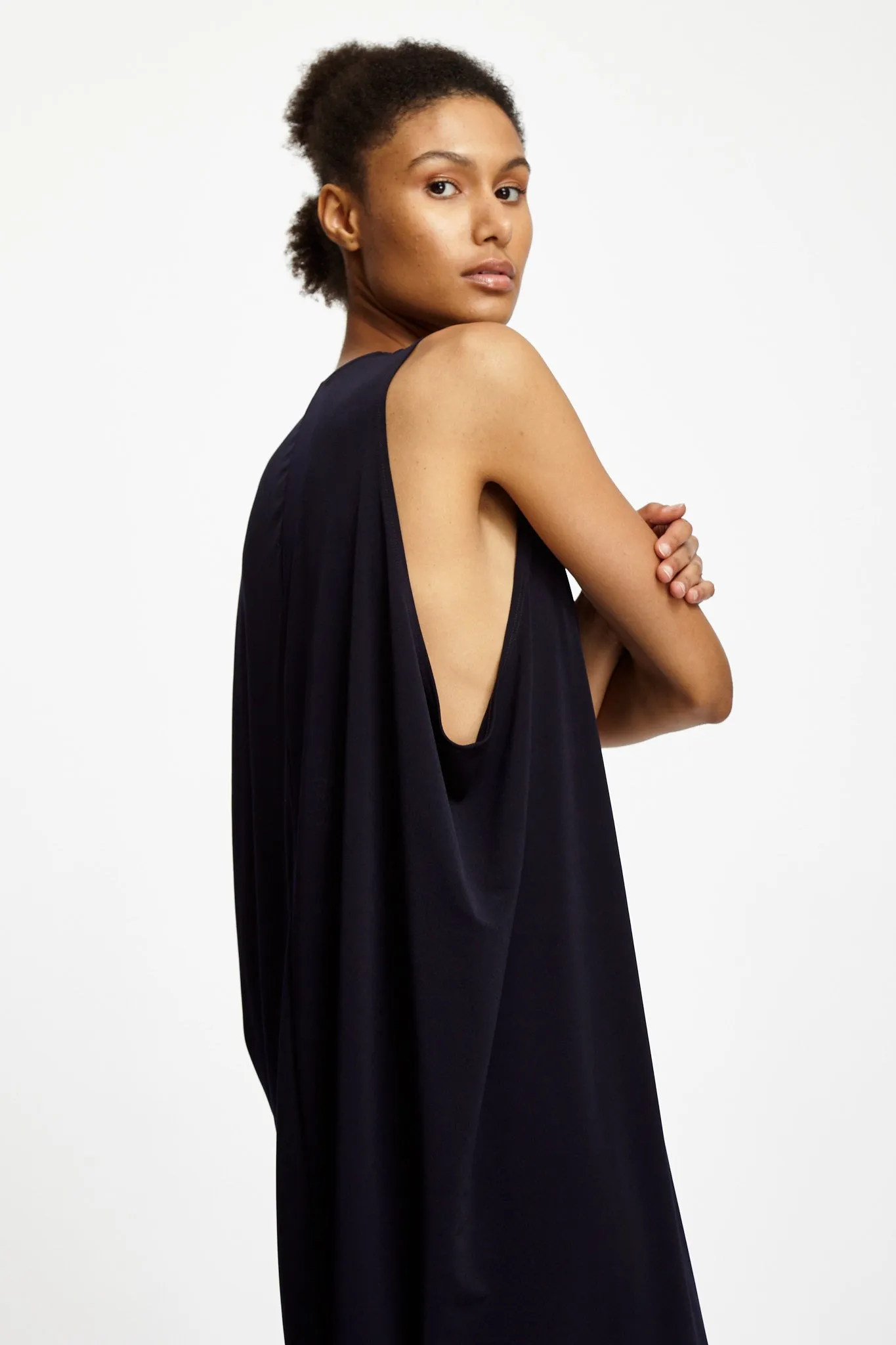 Tie Back Dress Navy