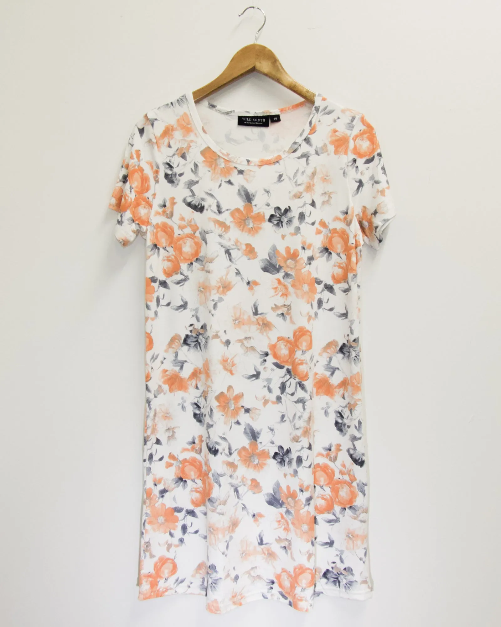 VISCOSE RELAXED PRINT TEE DRES