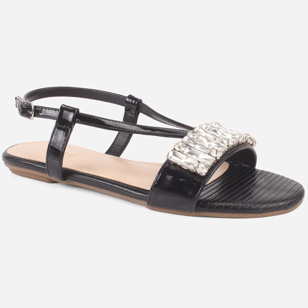 Women "DANTE" Stylish Diamantes Sandals