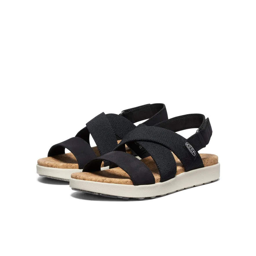 Women's Elle Criss Cross Sandal  |  Black/Birch