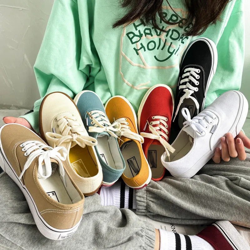 Women's Street Shot Korean Style Low Canvas Shoes